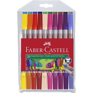FABER-CASTELL Doppelfasermaler 20er Etui