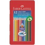 FABER-CASTELL Buntstift Colour Grip 12er-Metalletui