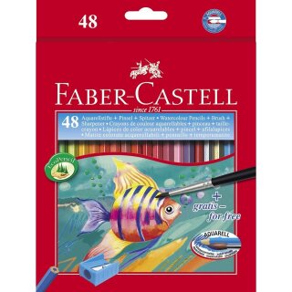 FABER-CASTELL Buntstift Kinder Aquarell 48erKartonetui