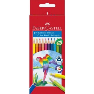FABER-CASTELL Buntstift dreikant 12er Kartonetui