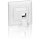 Equip Unterputzdose +Frontplatte 2 Keystone 45° RAL 9010 Polybeutel