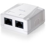 Equip Aufputzdose Cat5e 2xRJ45 UTP Premium RAL 9010...
