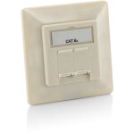 Equip Aufputz Frontplatte Cat6A 2x RJ45 RAL 1013...