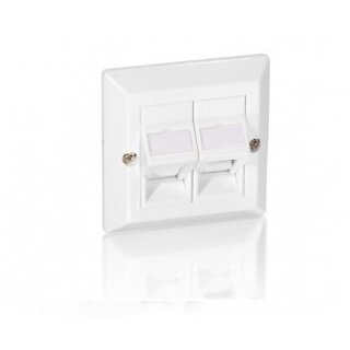 Equip Unterputzdose nur Frontplatte 2 Keystone 45° RAL 9010