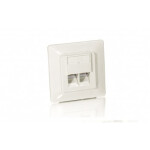 Equip Unterputzdose +Frontplatte 2xRJ45 Cat5e 45° RAL...