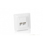 Equip Unterputzdose +Frontplatte 2xRJ45 Cat5e 45° RAL...