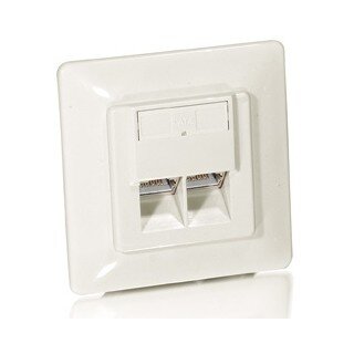 Equip RJ45 Dose 2xRJ45 Cat5e Inputz RAL 9010 Reinweiß