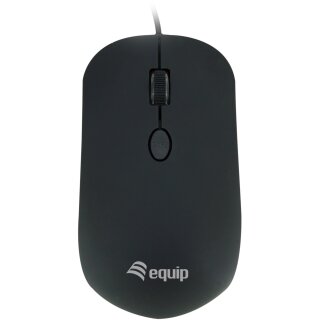 Equip Optische Maus USB Komfort Rechts-Linkshänder 1.8m sw