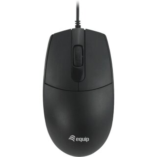 Equip Optische Maus USB-A Silent Rechts-Linkshänder 1.5m sw
