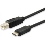 Equip USB Kabel 2.0 C-B St/St 1.00m schwarz Polybeutel