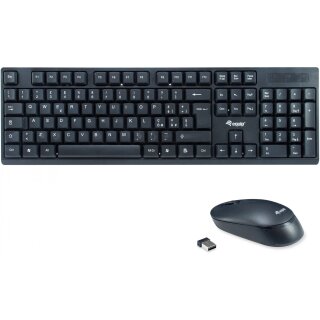 Equip Wireless Tastatur + Maus. Layout italienisch schwarz