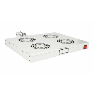 Equip Lüftermodul 19" für Serverschränke. 4xLüfter RAL7035