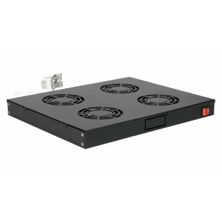 Equip Lüftermodul 19" für Serverschränke. 4xLüfter RAL9005