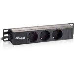 Equip Steckdosenleiste 10"(1HE)3fach +Wandmontage...