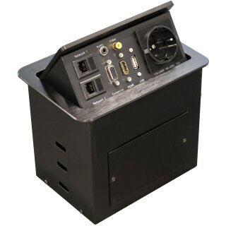 Equip Tischsteckdose mit 1xSchuko.2xRJ45.1xHDMI.1xUSB.1xVGA