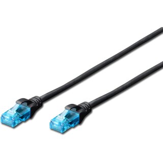 DIGITUS Patchkabel RJ45 U/UTP Cat5e 1.00m sch. Hebelschutz Polybeutel