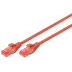 DIGITUS Patchkabel RJ45 U/UTP Cat6 2.00m rot Hebelschutz...