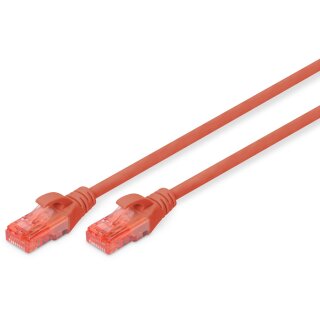 DIGITUS CAT 6 U/UTP Patchkabel - LSZH. 0.25m. rot