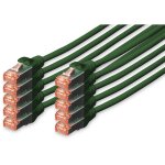 DIGITUS CAT 6 S/FTP Patchkabel. 10 Stück. 2m. grün