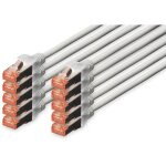 DIGITUS CAT 6 S/FTP Patchkabel. 10 Stück. 3m. grau