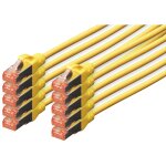 DIGITUS CAT 6 S/FTP Patchkabel. 10 Stück. 1m. gelb