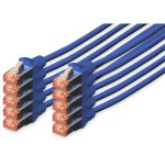 DIGITUS CAT 6 S/FTP Patchkabel. 10 Stück. 0.25m. blau