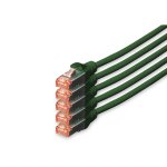 DIGITUS CAT 6 S/FTP Patchkabel, 5 Stück, 10m, grün