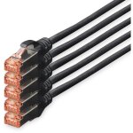 DIGITUS CAT 6 S/FTP Patchkabel. 5 Stück. 10m. schwarz