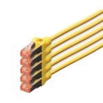 DIGITUS CAT 6 S/FTP Patchkabel. 5 Stück. 10m. gelb