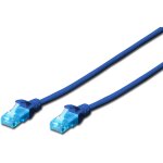 DIGITUS Patchkabel RJ45 U/UTP Cat5e 0.50m blau Polybeutel