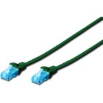 DIGITUS Patchkabel RJ45 U/UTP Cat5e 0.50m grün...