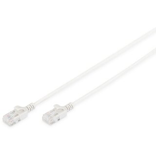 DIGITUS CAT 6 U/UTP Slim Patchkabel. 1m. grau