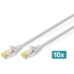 DIGITUS CAT 6A S/FTP Patchkabel. 10 Stück. 1m. grau