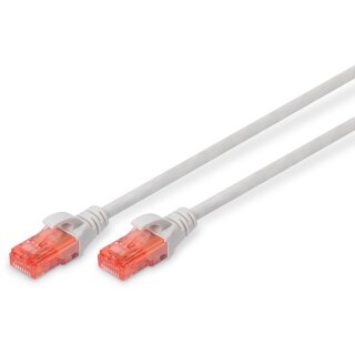 DIGITUS CAT 6 U/UTP Patchkabel - LSZH, 2,5m, grau