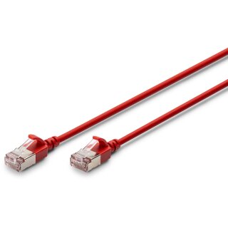 DIGITUS Patchkabel CAT 6A F/FTP Slim 2.00m rot