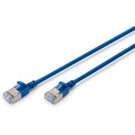 DIGITUS Patchkabel CAT 6A F/FTP Slim 1.00m blau