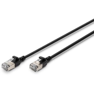 DIGITUS Patchkabel CAT 6A F/FTP Slim 1.00m schwarz