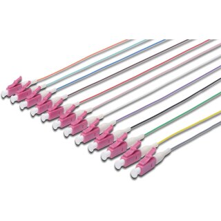 DIGITUS LWL Pigtails LC simplex OM4 12Stk 2.00m