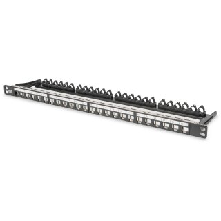 DIGITUS Patchpanel 0.5HE 24-Port Modular geschirmt schwarz