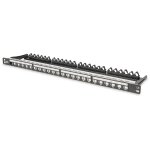 DIGITUS Patchpanel 0.5HE 24-Port Modular geschirmt schwarz