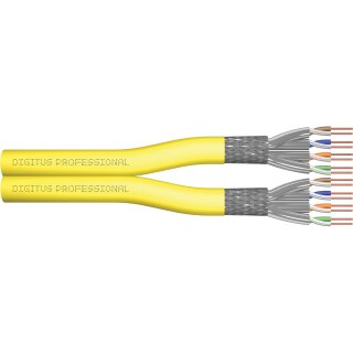 DIGITUS Instal-kab Cat7a S/FTP tw.Pair 500m gelb AWG22/1 (Speditionsversand)