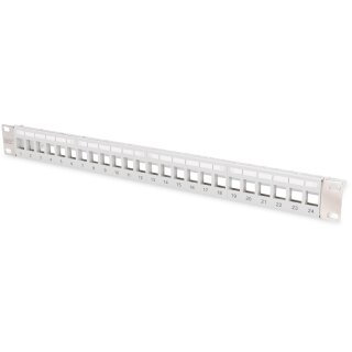DIGITUS Patchpanel 1HE 24-Port Rackmount Modular grau transp