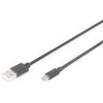 DIGITUS USB 2.0 Anschlusskabel Typ A -mikro B St/St 1.0m. sw