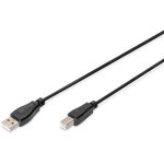 DIGITUS USB 2.0 Anschlusskabel Typ A -B St/St 1.8m schwarz