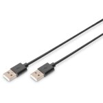 DIGITUS USB 2.0 Anschlusskabel Typ A -A St/St 1.8m. sw