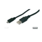 DIGITUS USB 2.0 Anschlusskabel Typ A -mikro B St/St 3.0m. sw