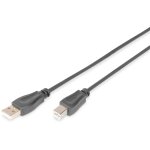 DIGITUS USB 2.0 Anschlusskabel. USB A auf USB-B. 3.0m sw