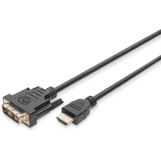 DIGITUS HDMI-Kabel A->DVI(18+1) St/St 2.0m schwarz FullHD