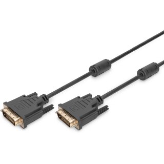 DIGITUS DVI-Anschlusskabel 24+1. 1m. schwarz FullHD