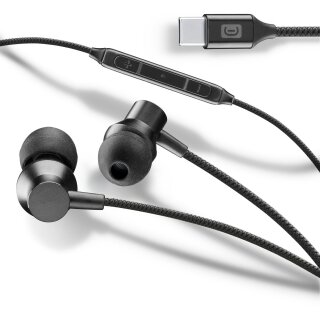 Cellularline USB-C In Ear Kopfhrer mit Mikrofon Schwarz
